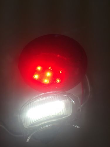 Pair 6 Volt Ford Model A LED Tail light Conversion Inserts 1928-31 License Stop