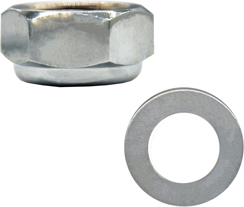 High Strength Motorcycle Steering Stem Nut & Washer for Enhanced Riding Safety