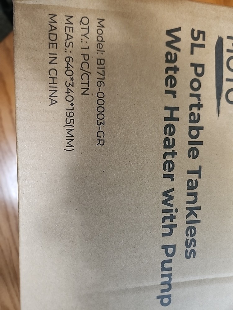 KEMIMOTO Camping Portable Tankless Water Heater with 1.2GPM Pump，5L (H)