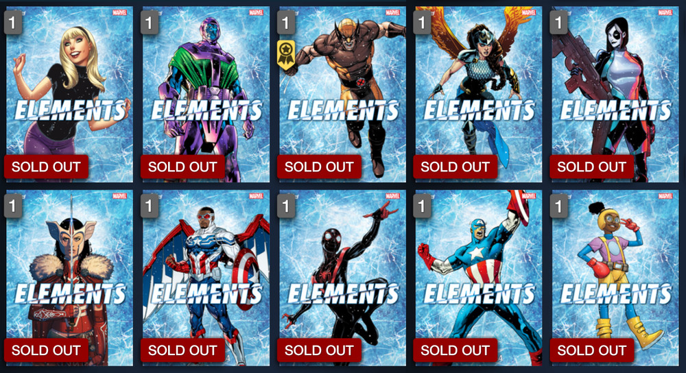 Topps Marvel Collect! 2022 Elements Ice Static RARE SET + AWARD | DIGITAL