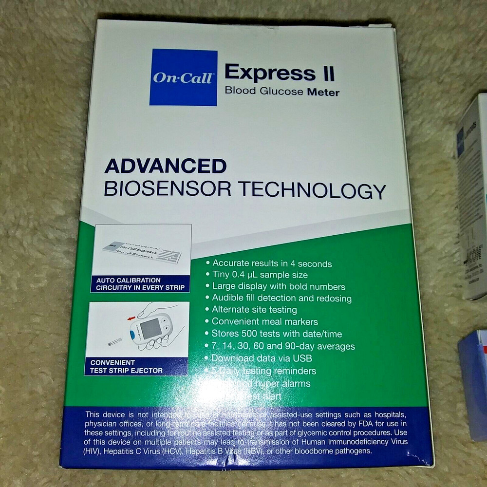 On Call Express II Diabetes Testing Kit- Blood Glucose Meter