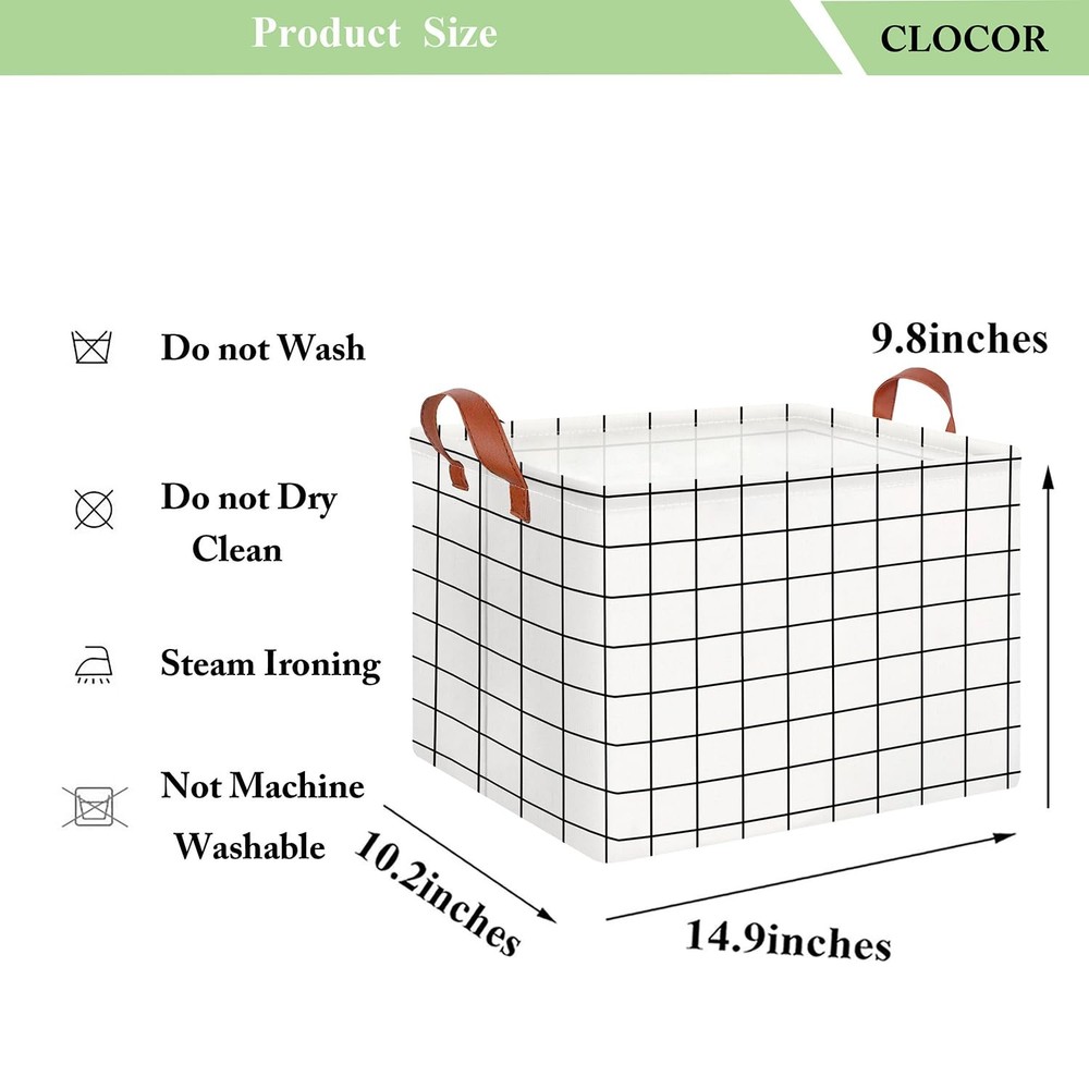 Rectangular Storage Basket,Collapsible Cute Pattern Storage Bin,Waterproof Co...