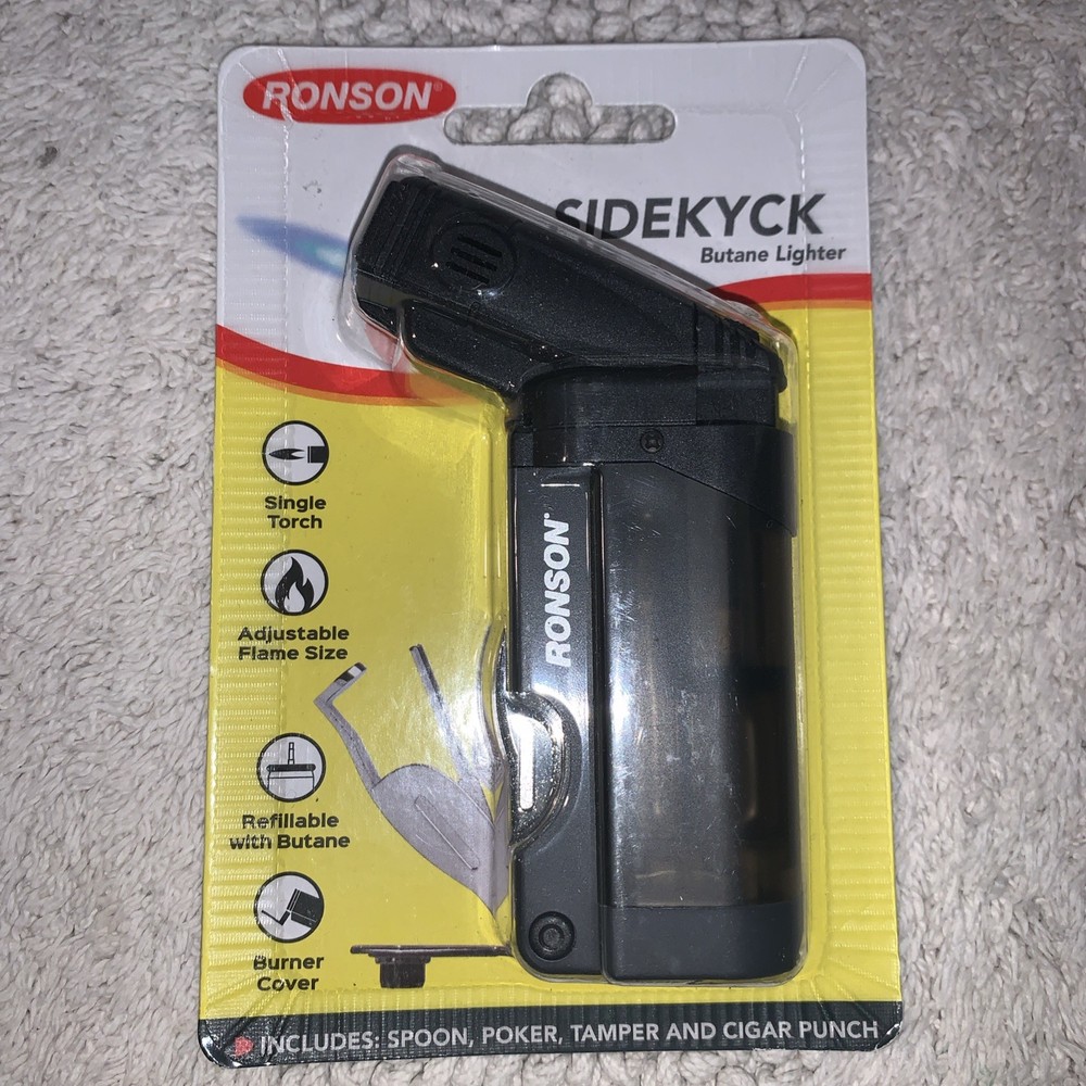 Ronson SideKyck Butane Lighter Black Model #R1818