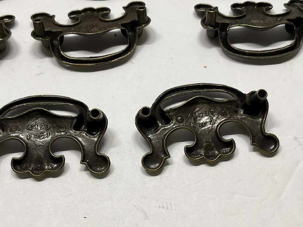 Vintage Lot (15) NOS Chippendale Style Fixed Drawer Pulls #44934