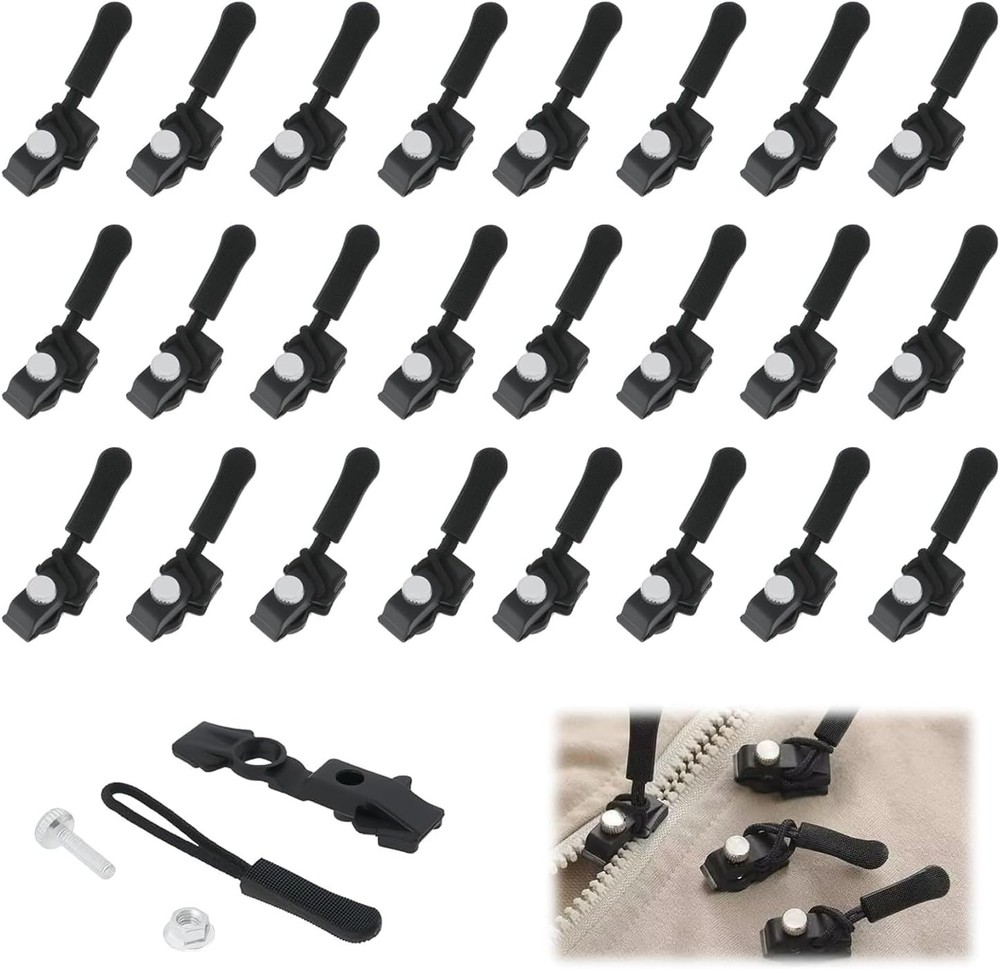 18Pcs Universal Zipper Repair Kit - 3 Different Size Replacement Zipper for #3#5