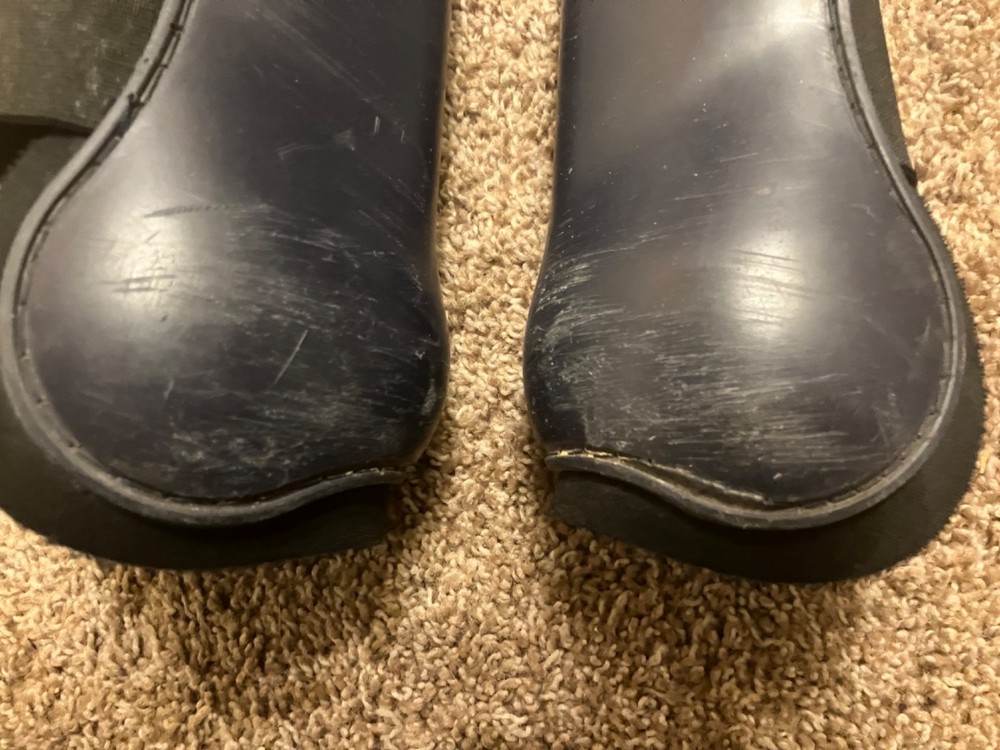 Eskadron pony size open front jumping boots navy