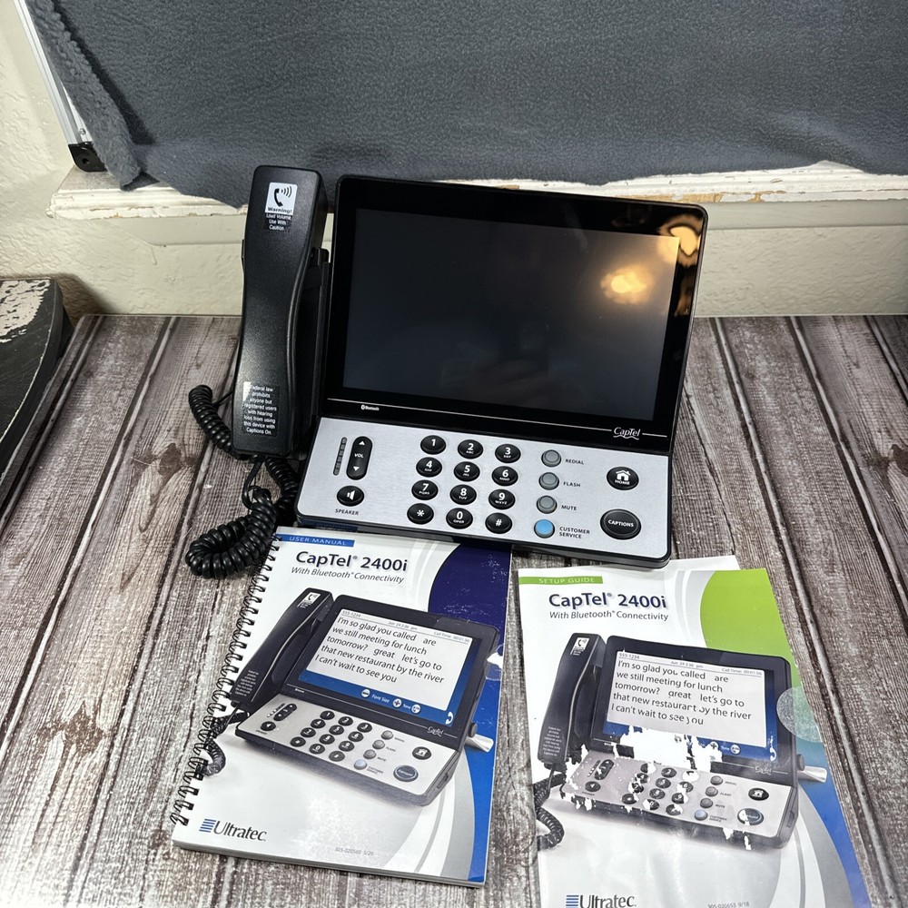Ultratec CapTel  2400i BT Bluetooth/WiFi Touch Screen Caption Telephone Untested