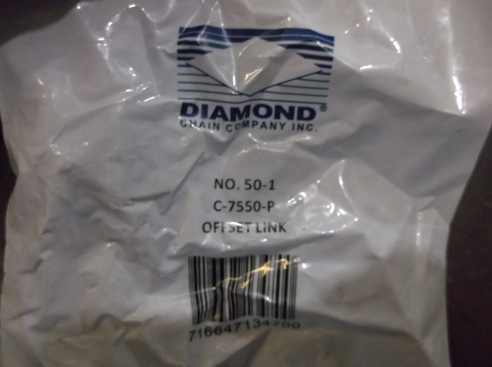 NEW IN PKG DIAMOND CHAIN 50-1 C-7550-P OFFSET LINK (BIN157)