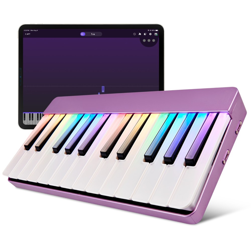 Pop Piano 24 Light-Up Key Learning Keyboard – Bluetooth MIDI Piano for Beginners