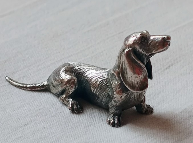925 SILVER Miniature Cocker Spaniel Figurine