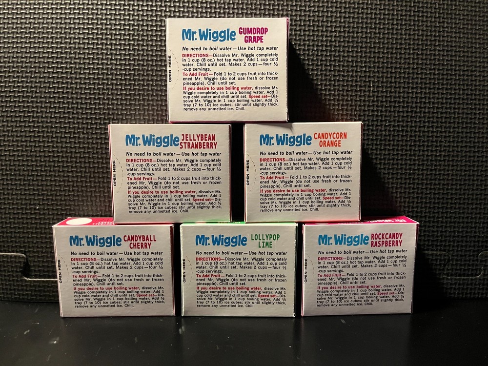 Mr Wiggle jello - 6 empty custom design display boxes