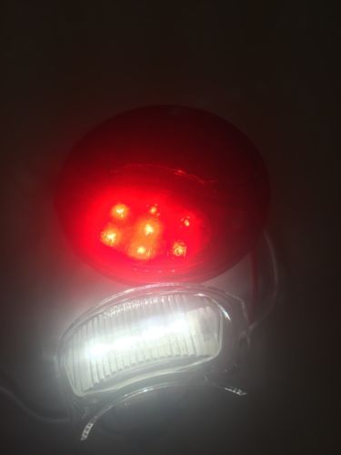 Pair 6 Volt Ford Model A LED Tail light Conversion Inserts 1928-31 License Stop