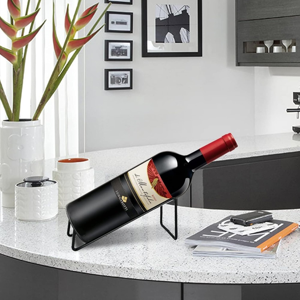 Single Wine Rack 6Packs Tabletop Wine Display Rack Modern Single Bottle