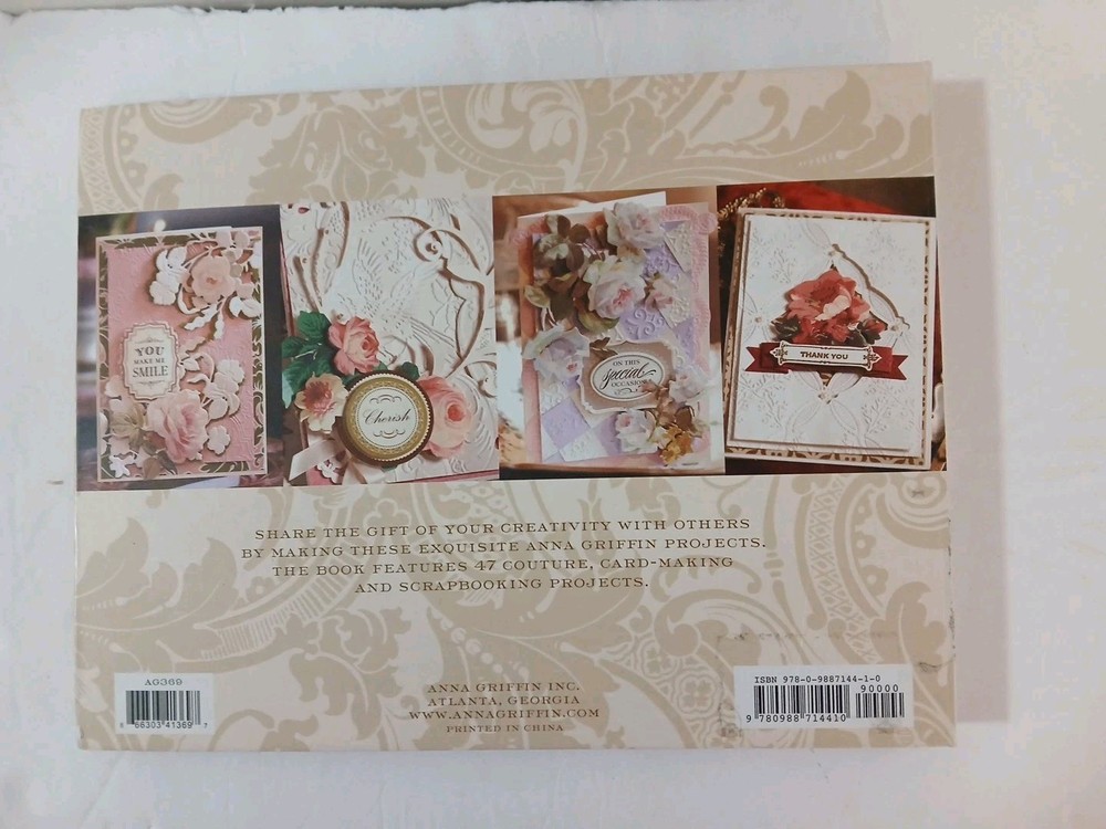 Anna Griffin "Emboss, Cut & Create" Book Featuring Handmade Cards & Scrapbook...