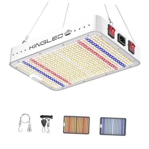 KingLED KP1000 LED Grow Lights with Yield LEDs 2x2ft Coverage Full KING1000