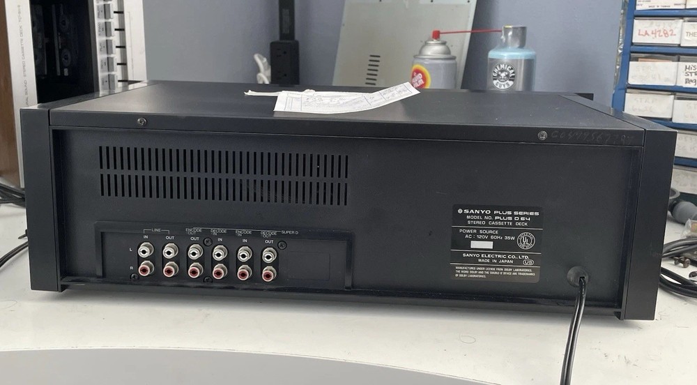 Sanyo Plus Series Stereo Cassette Deck Plus D64 Rack Mount (SERVICED)