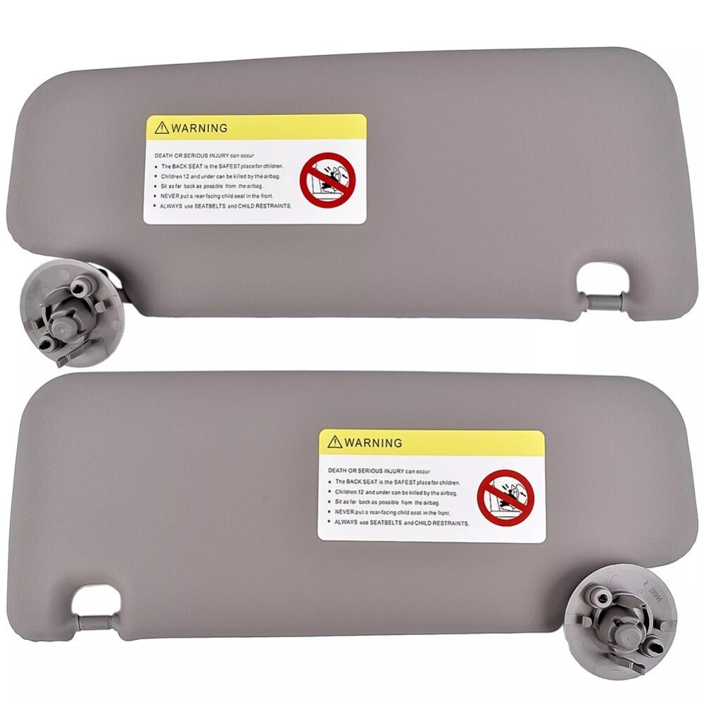 For Chevrolet Vehicles Gray Plastic Driver Passenger Side SUn VIsor Set