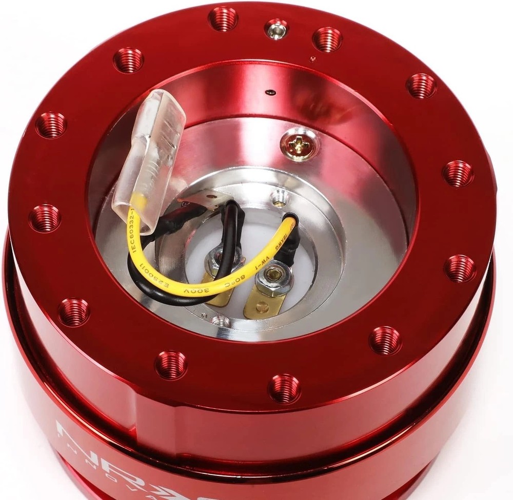 NRG Innovations SRK-200RD-TI Quick Release Steering Adapter - Red & Titanium
