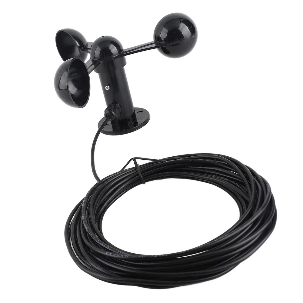 Anemometer Sensor Wind Speeds Cup With 8M Water Resistant Cable 4cm Mount