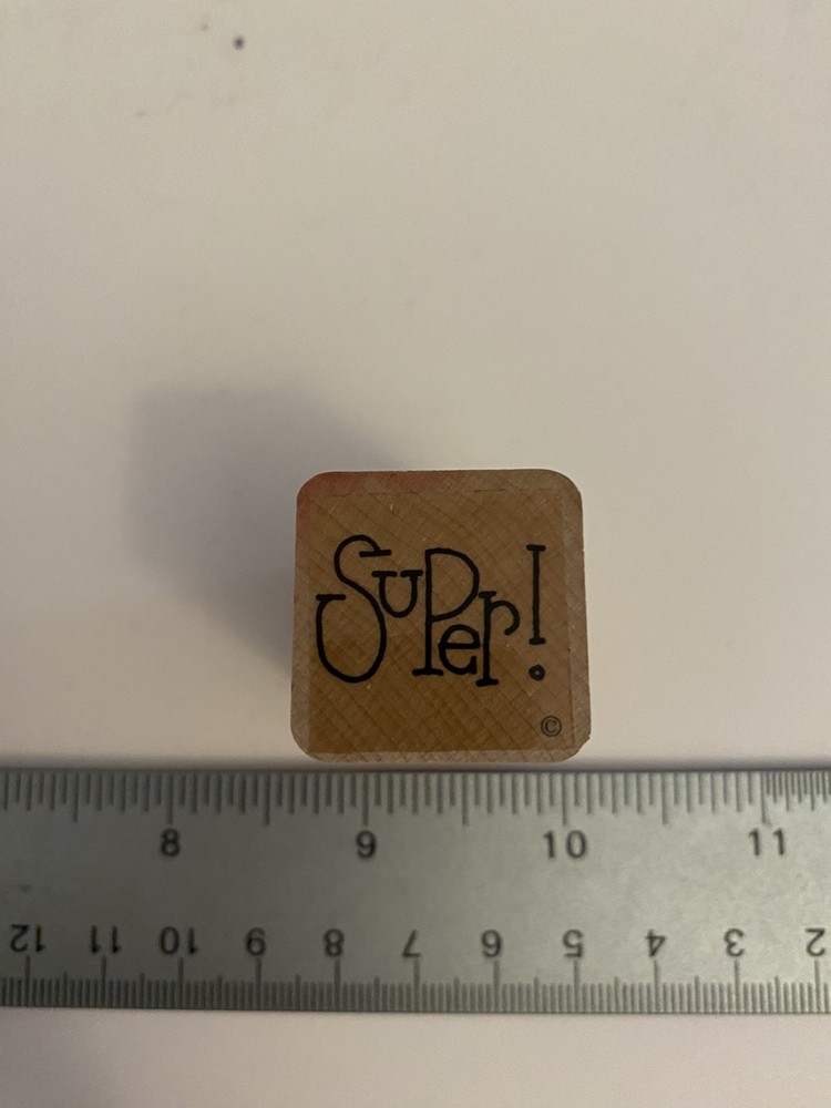 DOTS Super! Wood Mounted Rubber Stamp RS57