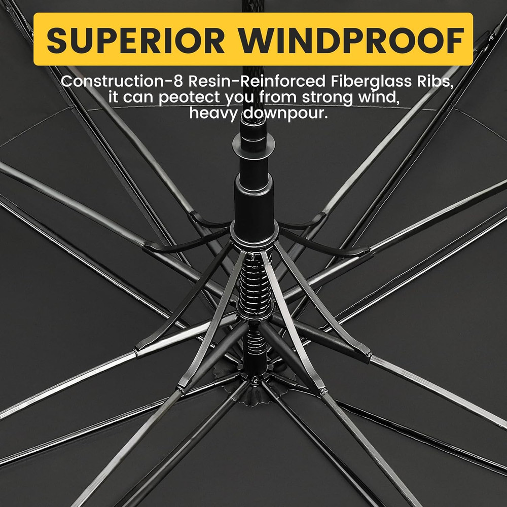 62/68 Inch Golf Umbrella Extra Large Oversized Umbrella Windproof Automatic Open