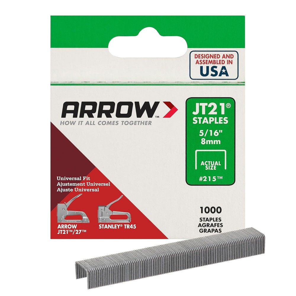 Arrow JT21 Thin Wire Staples 1000 Pack