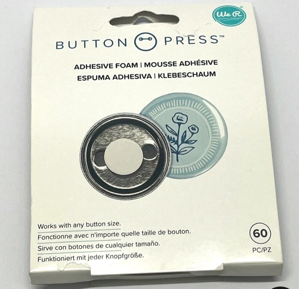 We R Memory Keepers Button Press Adhesive Foam - 60pcs