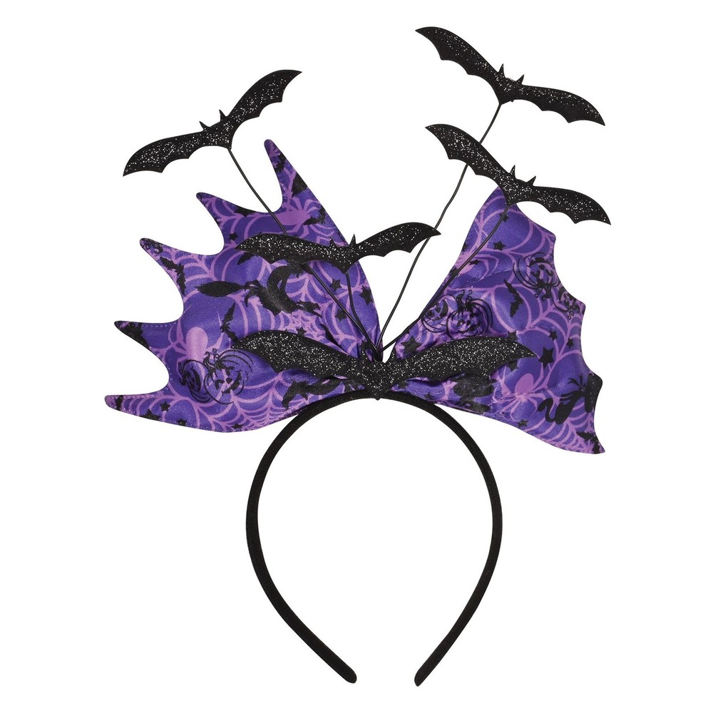 Halloween Glittered Bat Headband