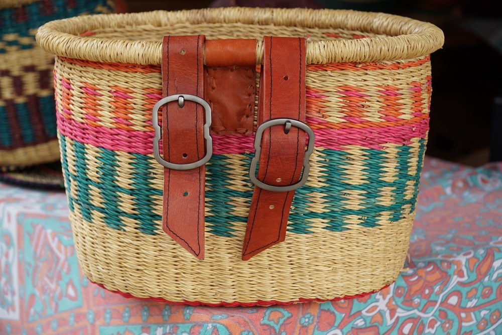 Hand Woven Bicycle Basket