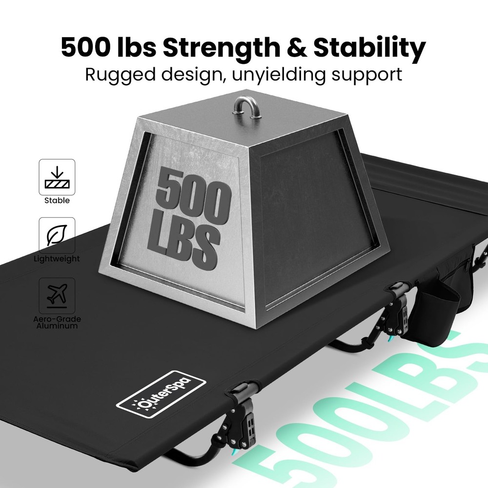 Portable Camping Cot, Sleeping Cots for Adults, Ultralight Backpacking Cot, C...