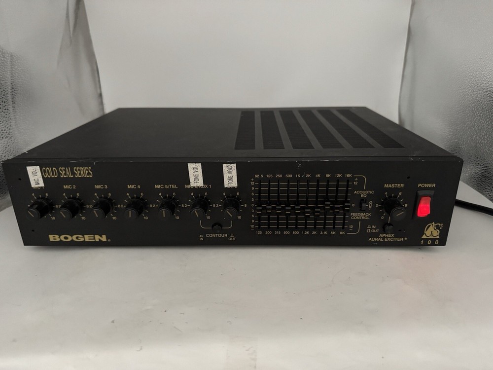 Bogen GS-100 GS100 Bogen Gold Seal Series Amplifier Untested Powers On