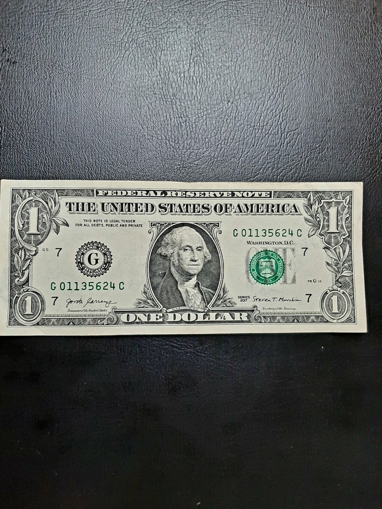 SHIFT ERROR-BILl SERIAL NUMBER & GREEN SEAL SHIFT FAR DOWN ERROR 2017 $1