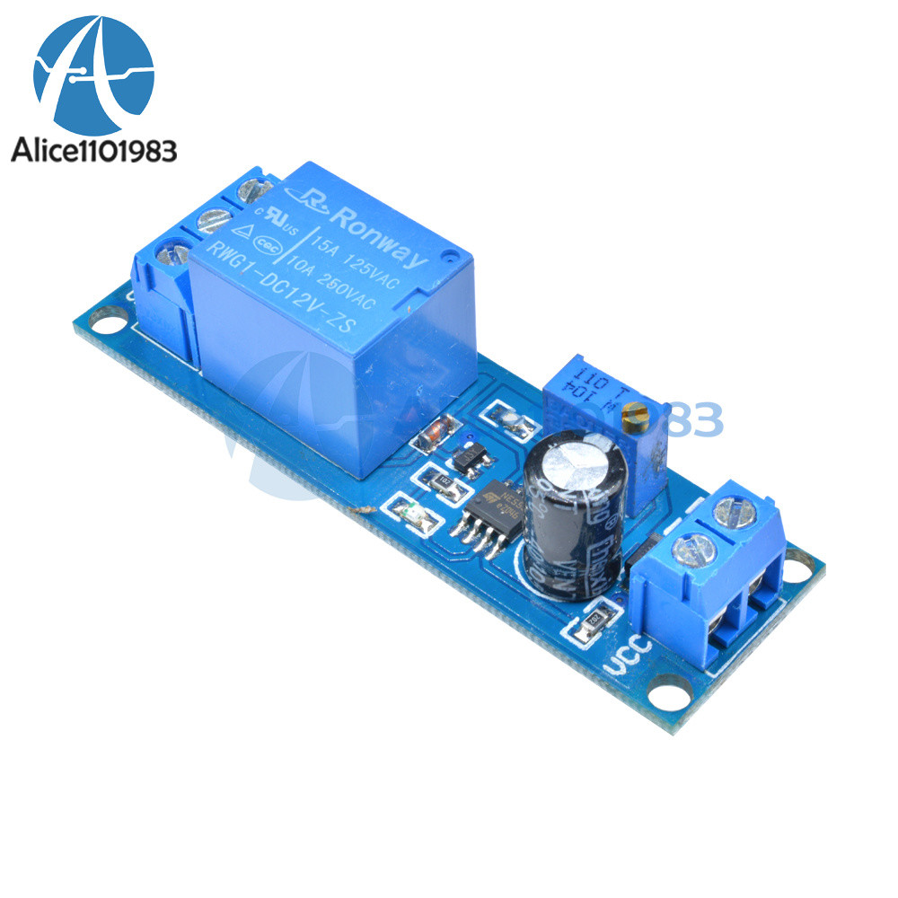 DC 12V/5V~12V Adjustable NE555 0~10/0~60/0~150S Delay Timer Switch Module