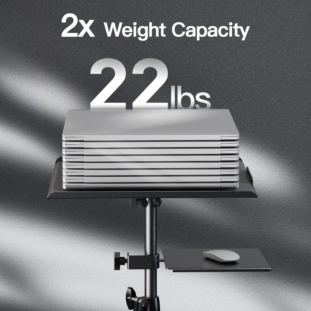Amada Projector Stand with Wheels, Height Adjustable Rolling Stand with Mouse...