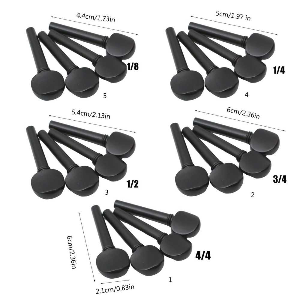 4 PCS Medium Violin Tuning Pegs String Instrument Replacement Accessories