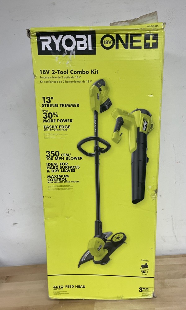 RYOBI 18V 2-Tool Combo Kit PCLCK202K (OPEN BOX)