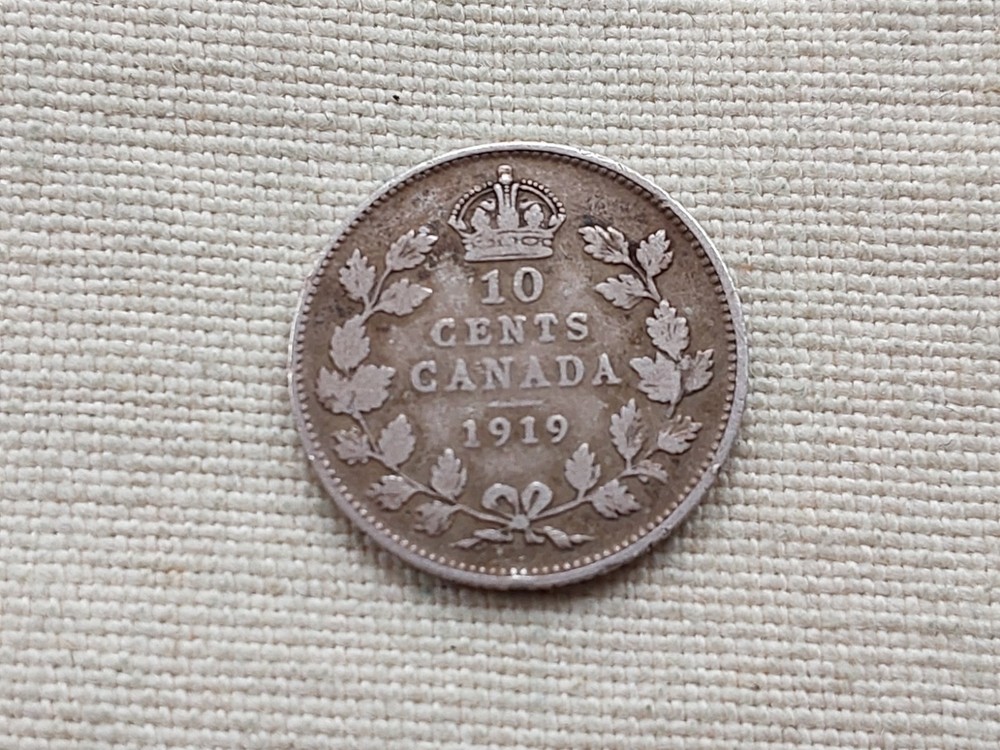Canada 1919 silver 10 cents