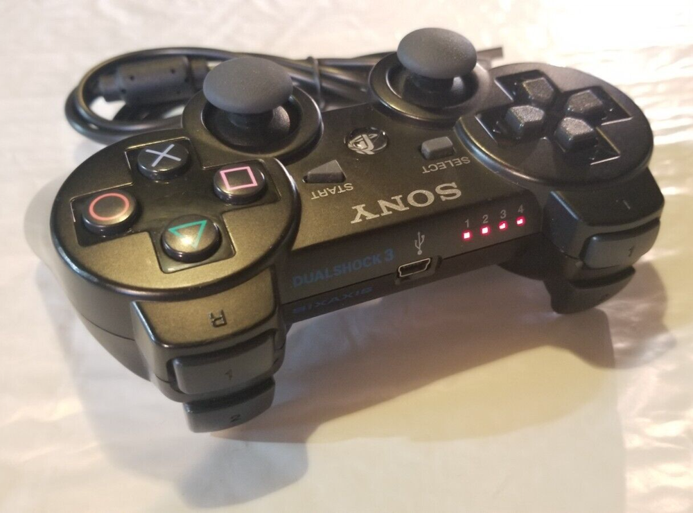 Sony Playstation 3 (PS3) Sixaxis DualShock 3 Controller Black Genuine OEM
