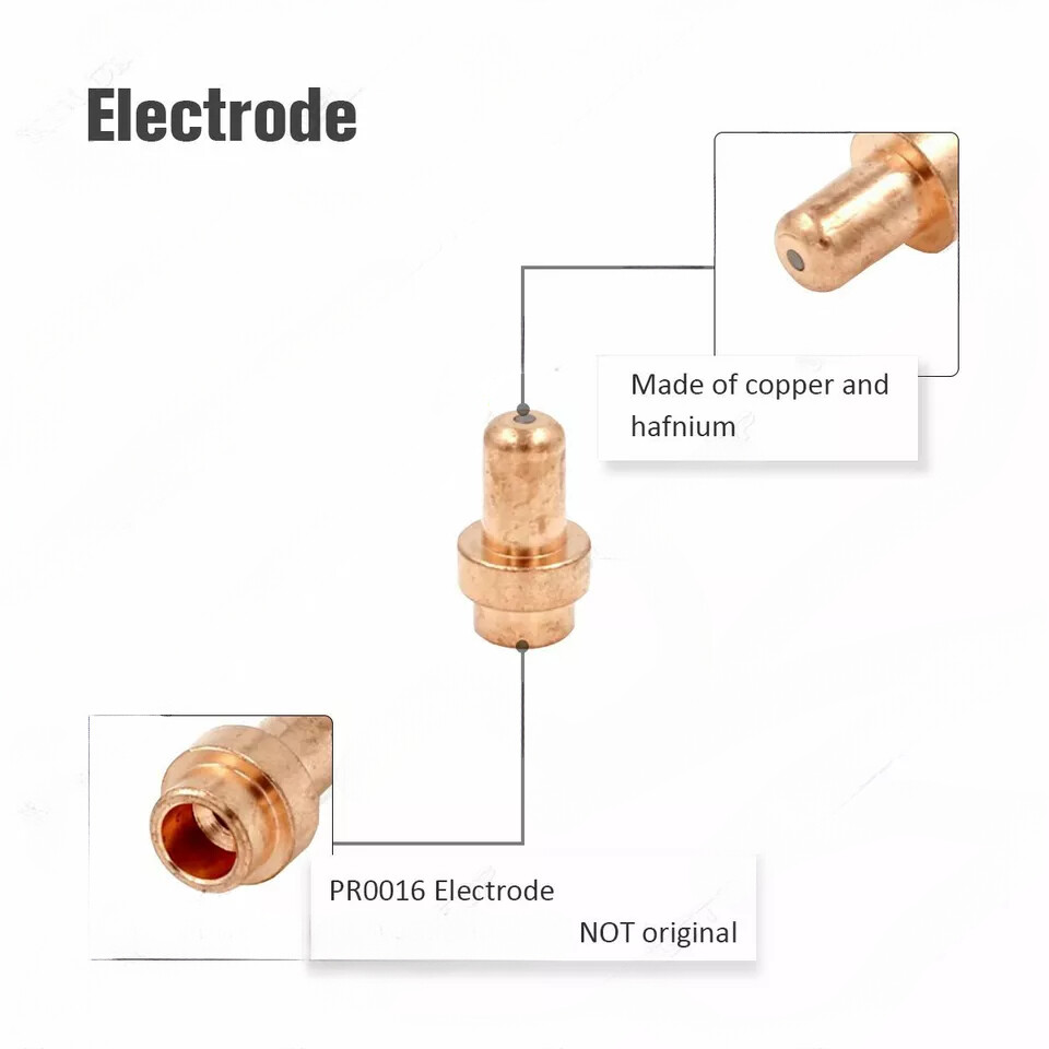 Plasma Cutter Torch Electrode PR0016 for Trafimet Ergocut CB50 Pkg10
