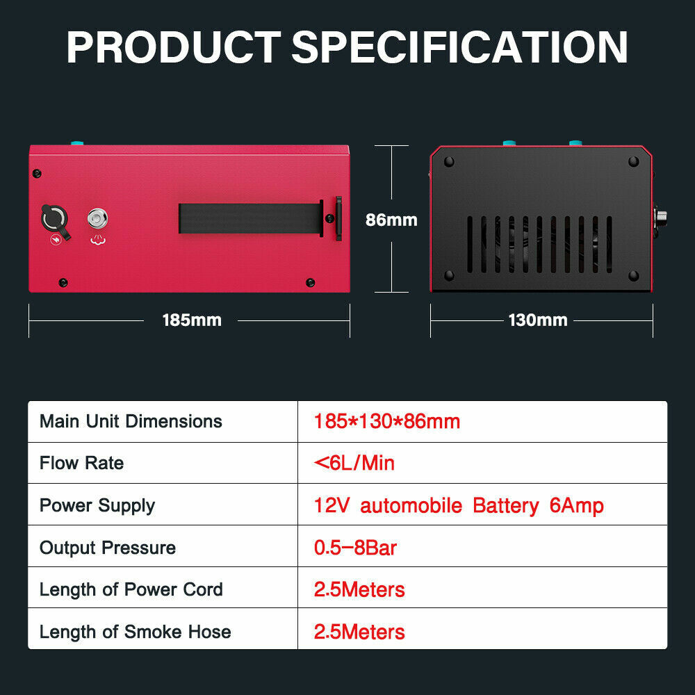 ANCEL S1000 Dual Models Evap Smoke Machine vacuum Leak Detector Diagnostic Tool