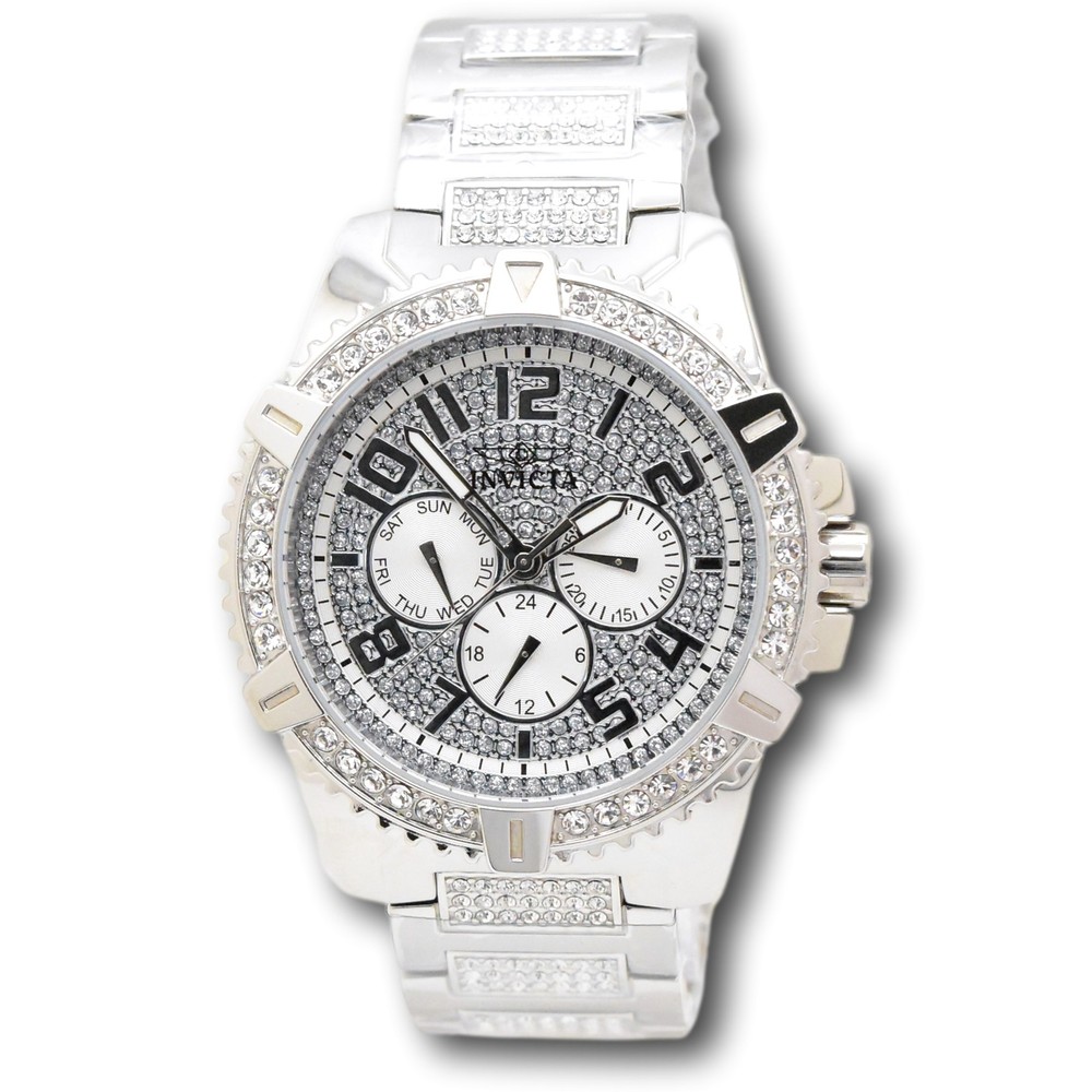 Invicta Celestial Men's 45mm Luxe Pave Crystal Multi-Function Quartz Watch 48560