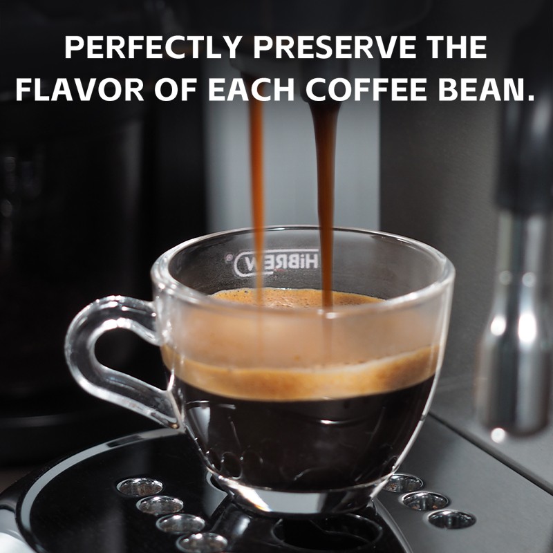 HiBREW Automatic Espresso Coffee Grinder 31 Grind Settings Visual Bean Storage