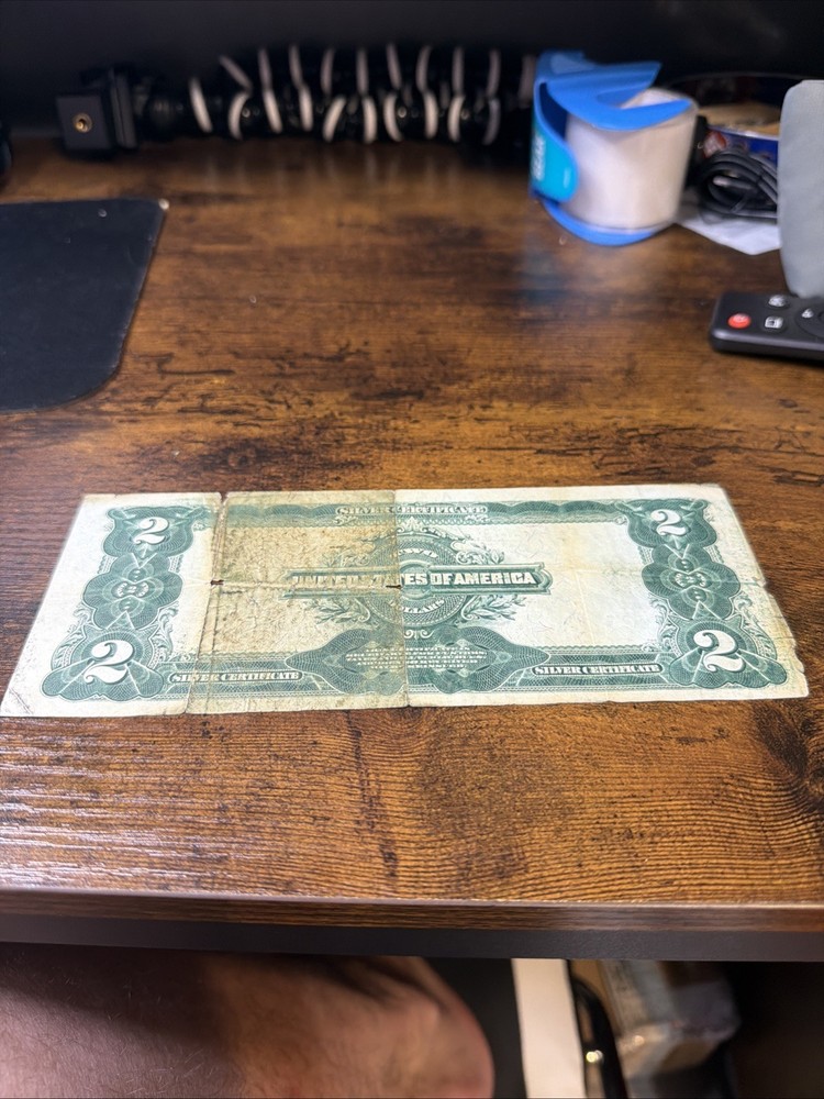1899 $2 LARGE TWO DOLLAR BILL SILVER CERTIFICATE NOTE