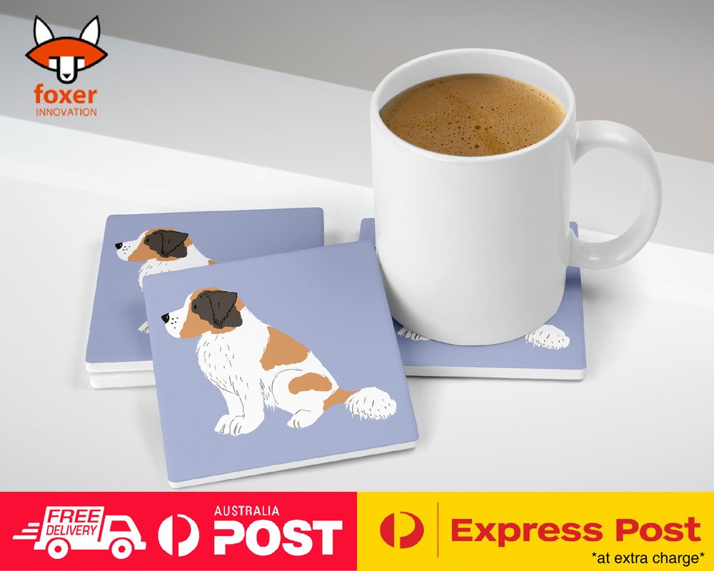 COASTER COFFEE DRINKING MAT|SAINT BERNARD DOG 1