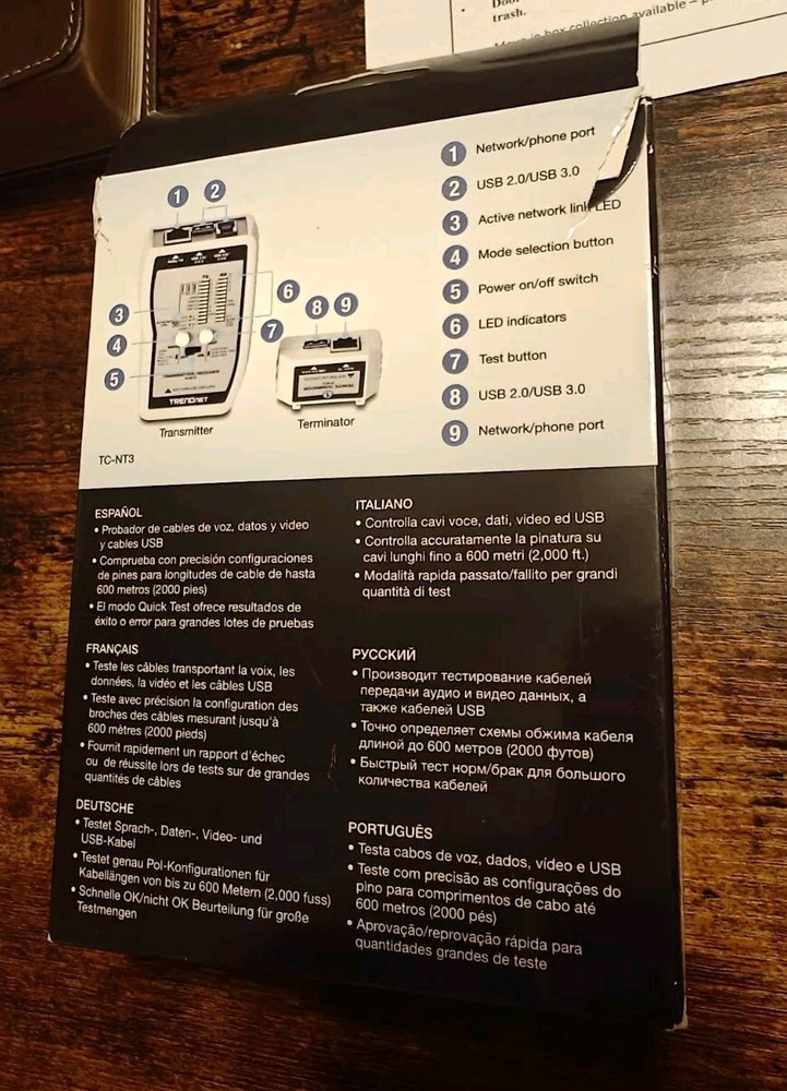 TRENDnet TC-NT3, VDV & USB Cable Tester