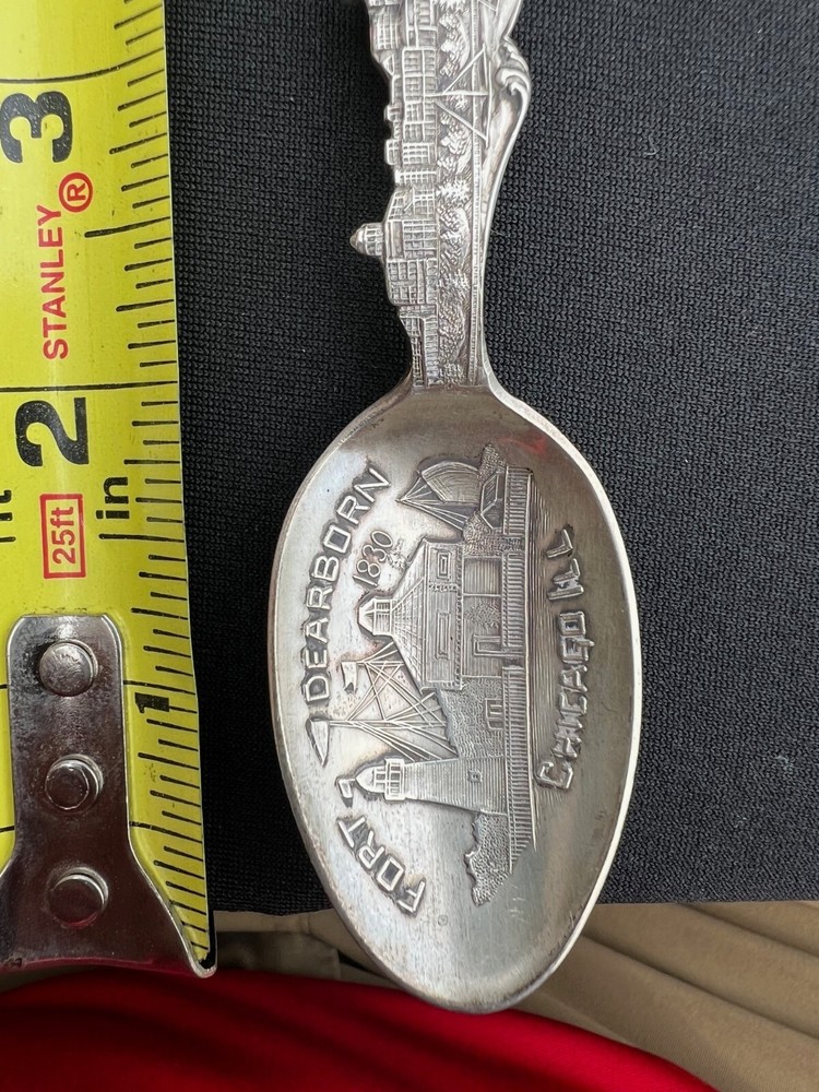 ANTIQUE STERLING "CHICAGO" SOUVENIR SPOON