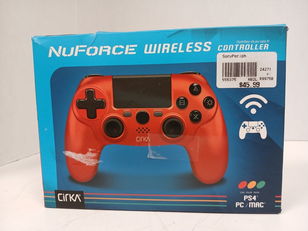 Cirka Nuforce Wireless Controller for PC/Mac/PS4, Red