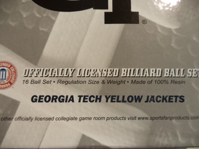 Georgia Tech Yellow Jackets Billiard Ball Set