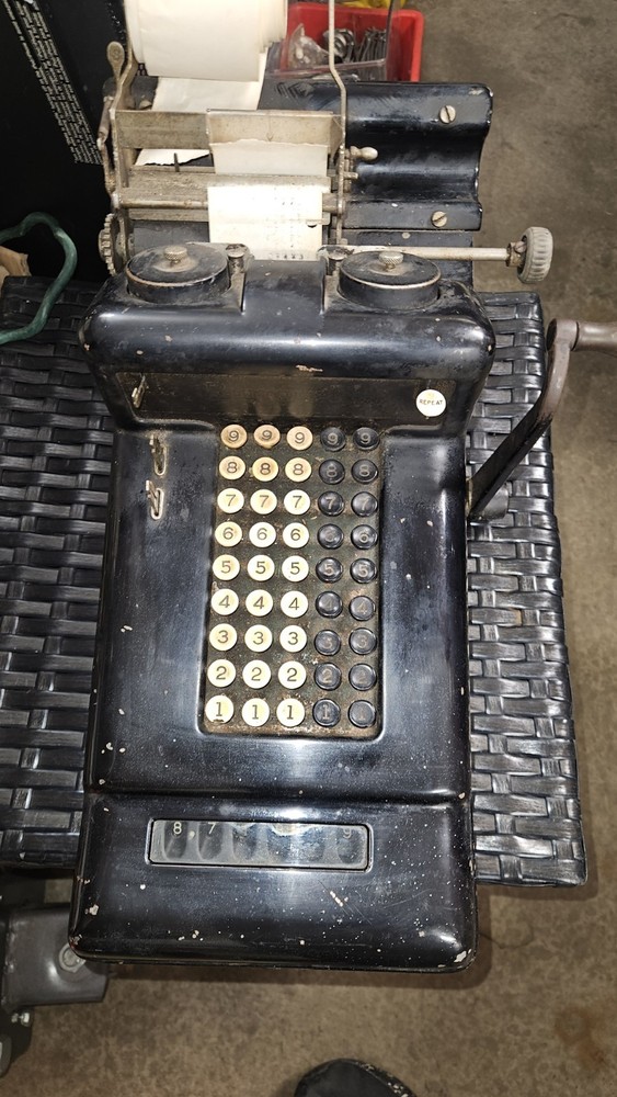 Antique 1898 Burroughs Hand Crank Adding Machine Calculator Working Untested