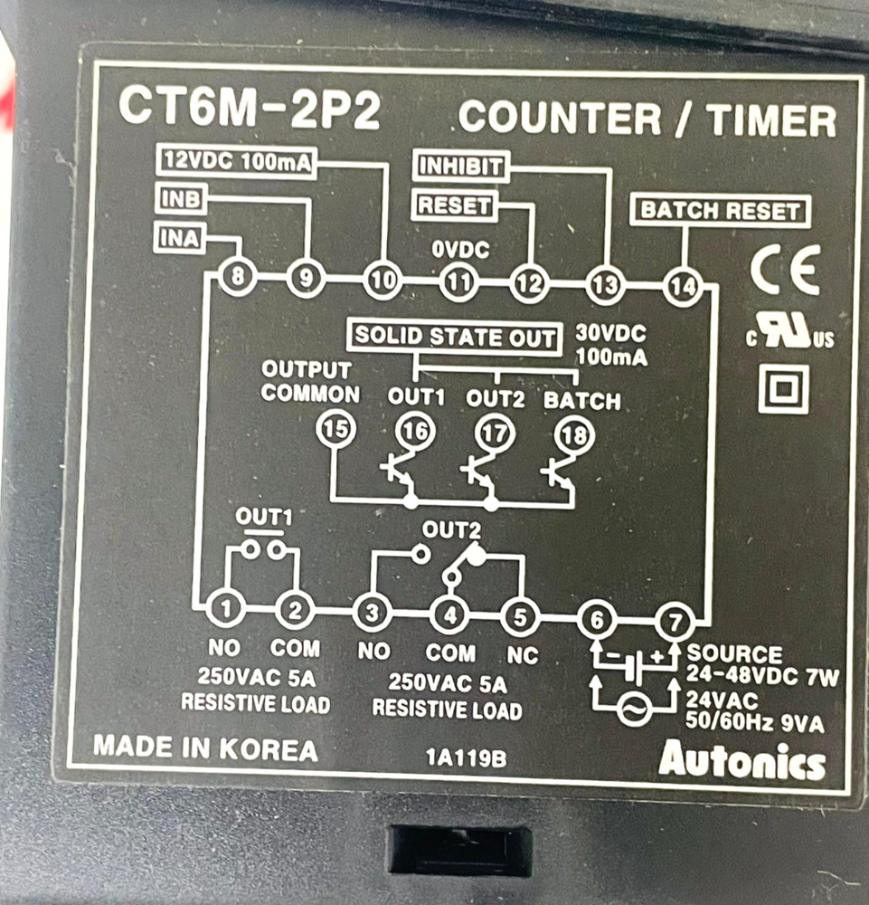 AUTONICS CT6M-2P2 Digital Counter Module